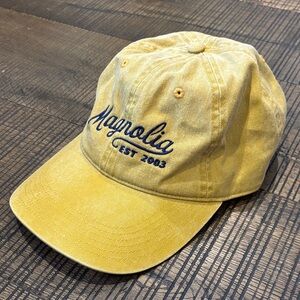 Magnolia Cora Script Hat in Yellow, New with tags